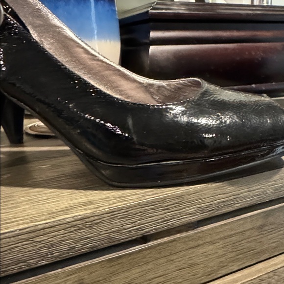 Ecco Peep Toe Patent Leather Heels Size 39/womens 8.5/9 - Picture 8 of 9